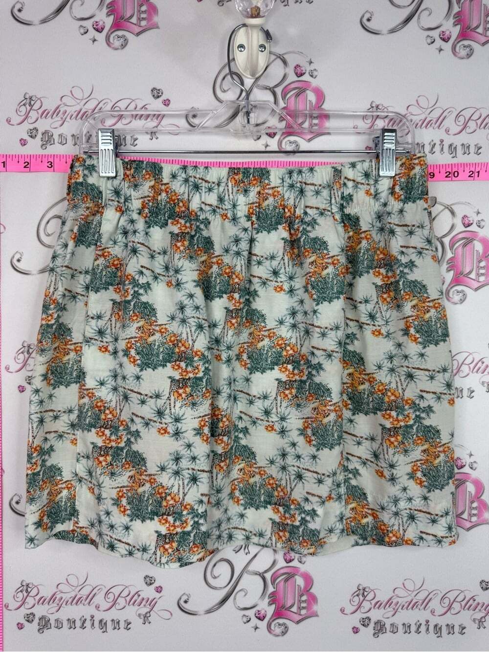 Toad&Co tropical Shorts with Green and Orange Floral Print
